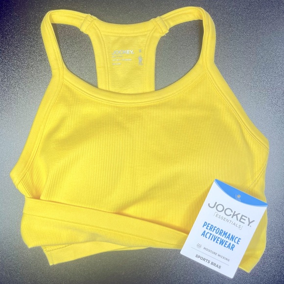 Jockey Other - NWT JOCKEY SEAMFREE JERSEY RIBBED SPORTS BRA, LEMON DROP🍋